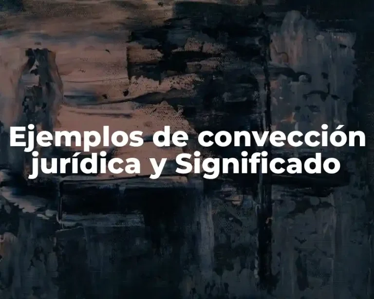 Ejemplos de convección jurídica y Significado