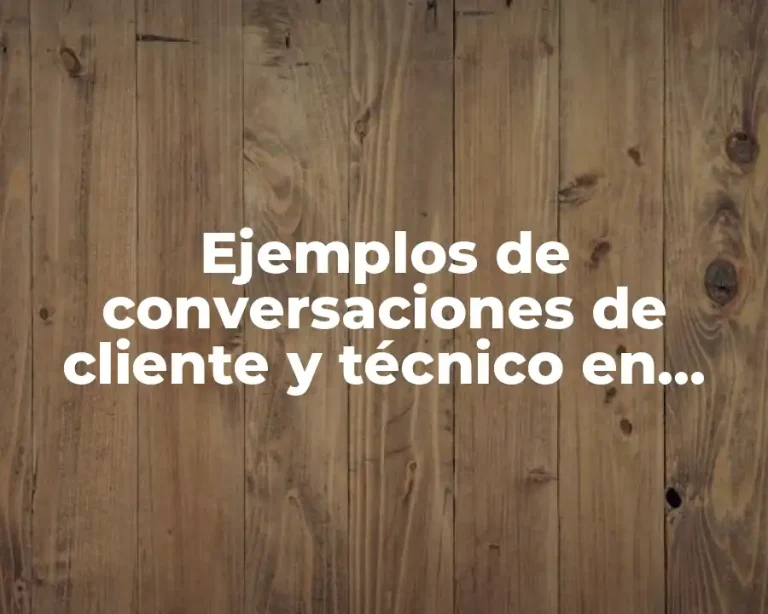 Ejemplos de conversaciones de cliente y técnico en inglés