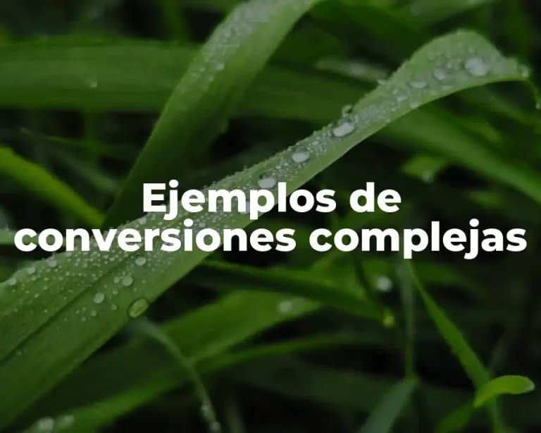 Ejemplos de conversiones complejas