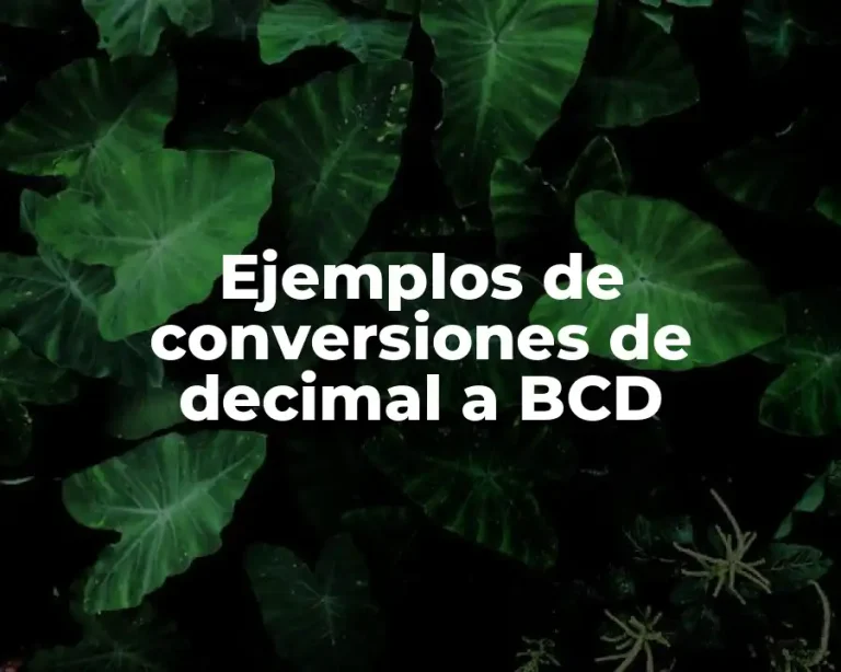 Ejemplos de conversiones de decimal a BCD