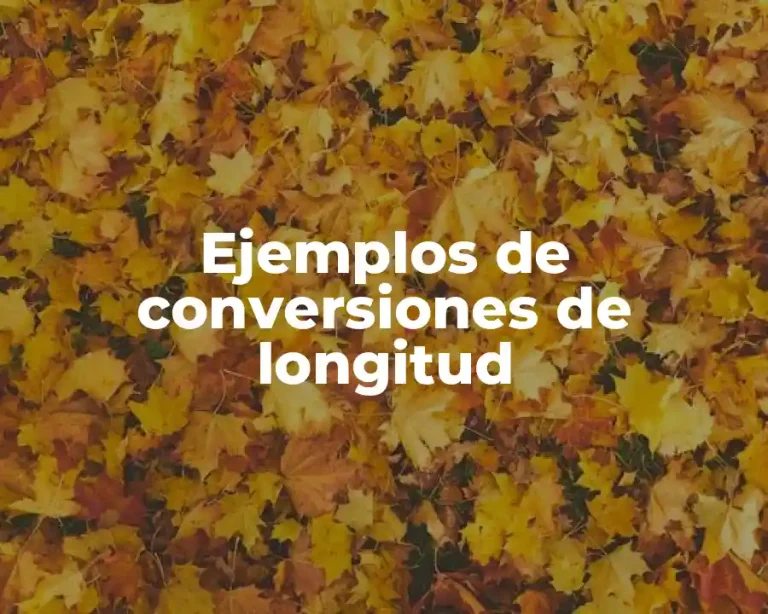 Ejemplos de conversiones de longitud