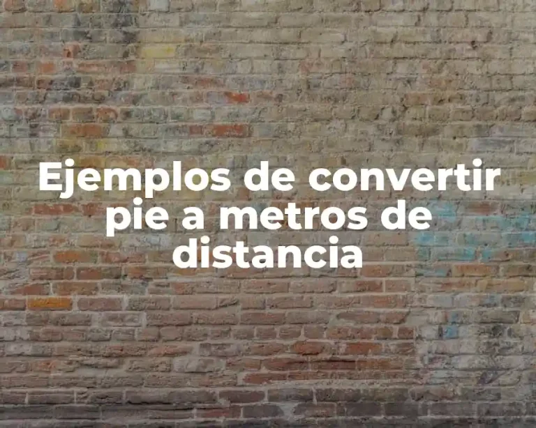 Ejemplos de convertir pie a metros de distancia