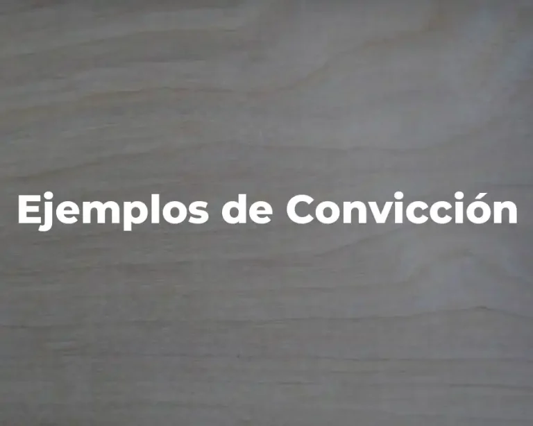 Ejemplos de Convicción