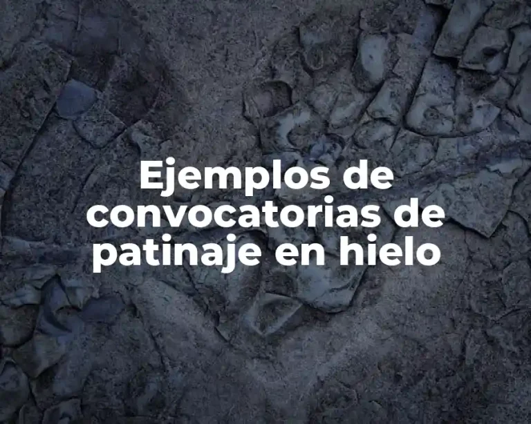 Ejemplos de convocatorias de patinaje en hielo