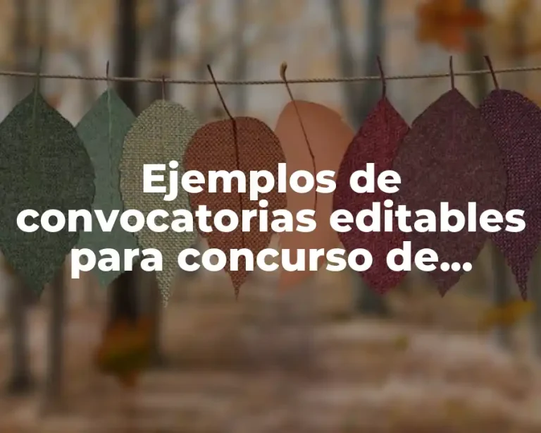 Ejemplos de convocatorias editables para concurso de catrinas