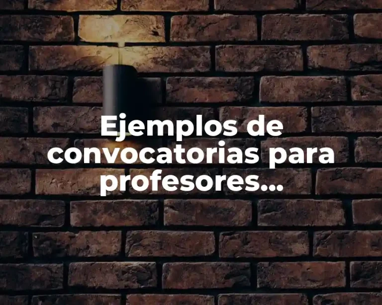 Ejemplos de convocatorias para profesores investigadores de tiempo