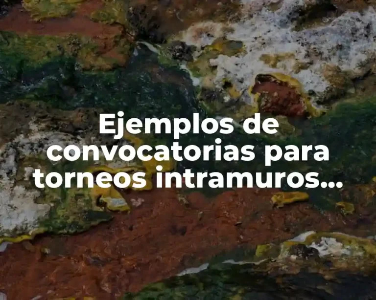 Ejemplos de convocatorias para torneos intramuros equipos de fútbol