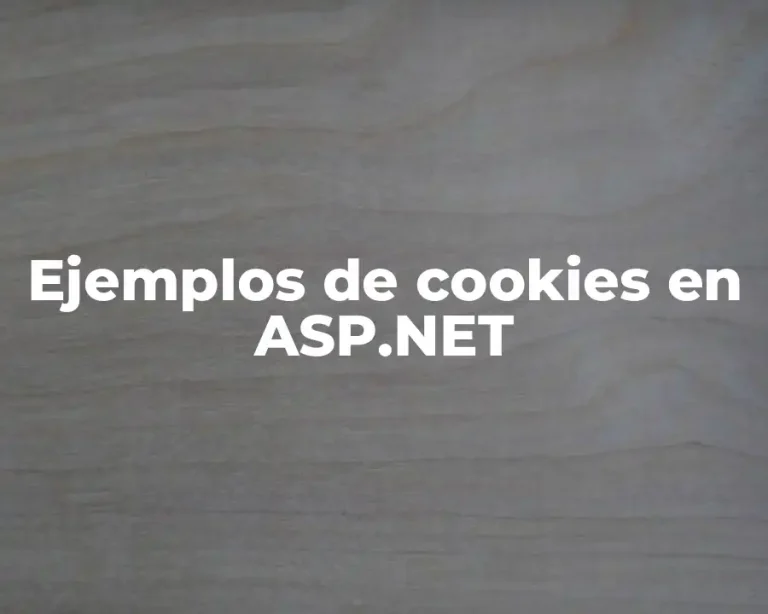 Ejemplos de cookies en ASP.NET