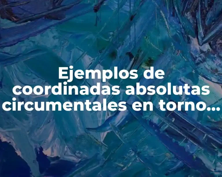 Ejemplos de coordinadas absolutas circumentales en torno y Significado