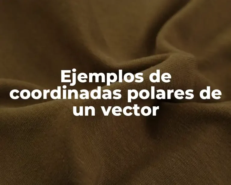 Ejemplos de coordinadas polares de un vector