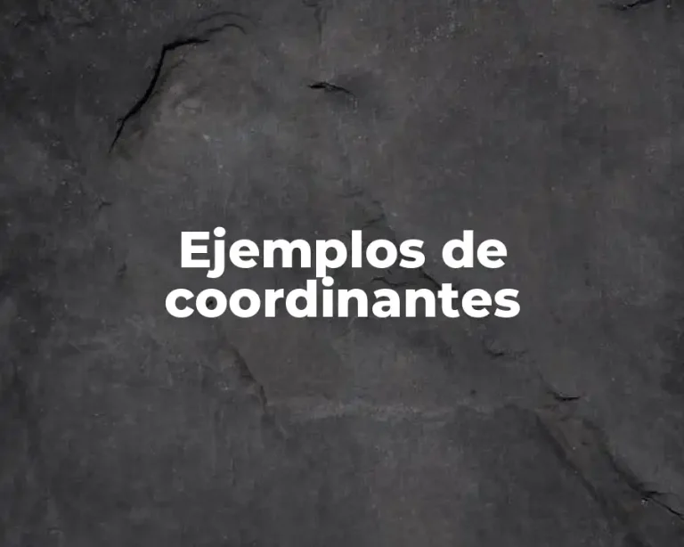 Ejemplos de coordinantes