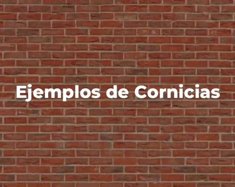 Ejemplos de Cornicias