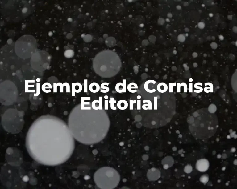 Ejemplos de Cornisa Editorial