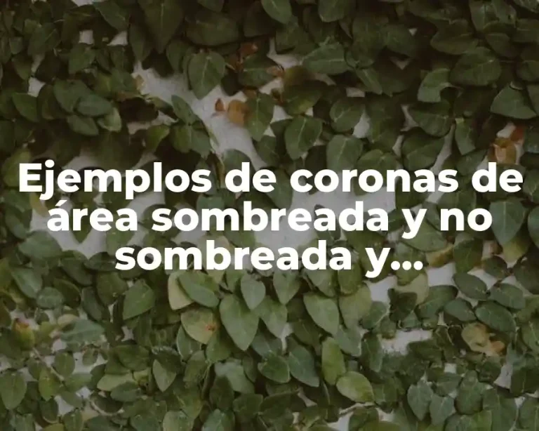 Ejemplos de coronas de área sombreada y no sombreada y Significado