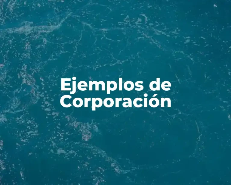 Ejemplos de Corporación