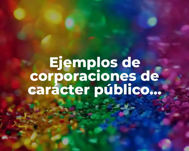 Ejemplos de corporaciones de carácter público reconocidas por la ley y Significado
