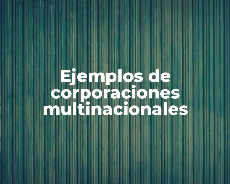 Ejemplos de corporaciones multinacionales