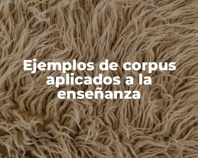 Ejemplos de corpus aplicados a la enseñanza