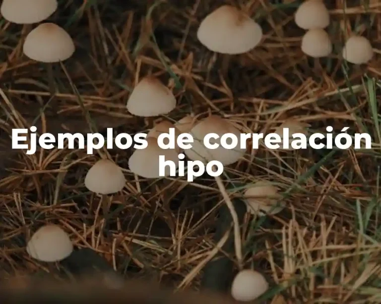 Ejemplos de correlación hipo