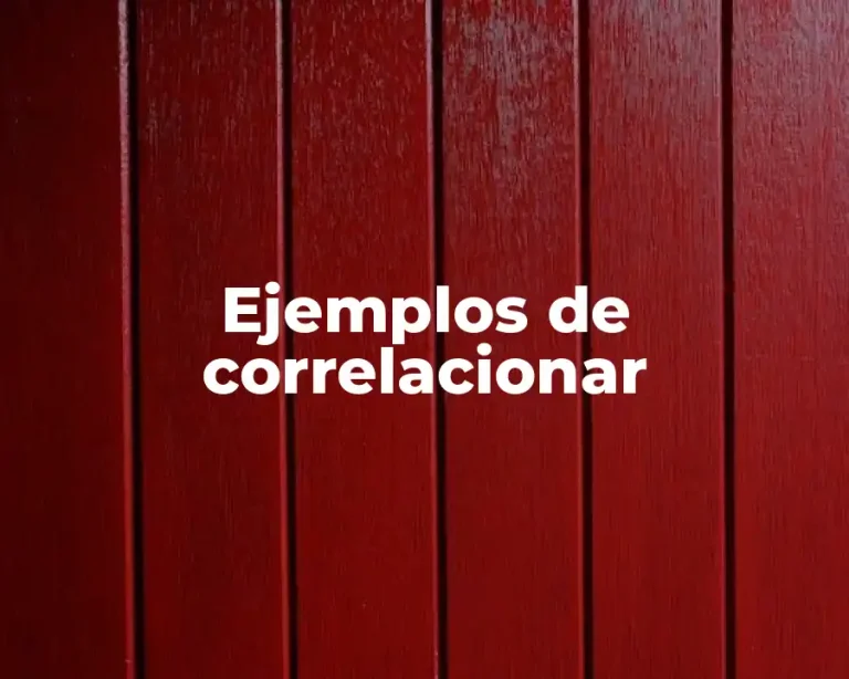 Ejemplos de correlacionar