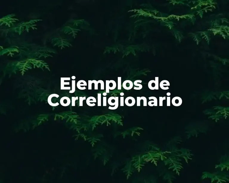 Ejemplos de Correligionario
