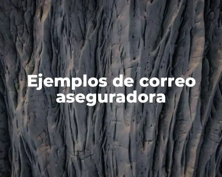 Ejemplos de correo aseguradora