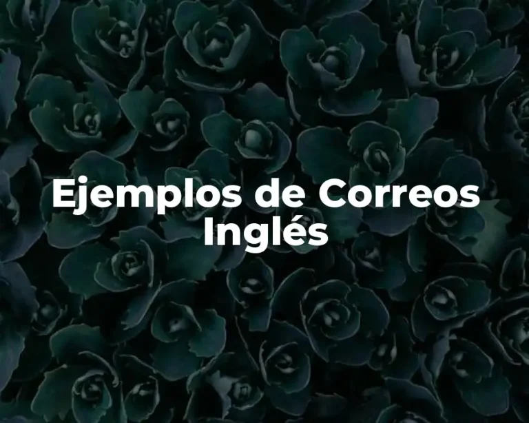 Ejemplos de Correos Inglés