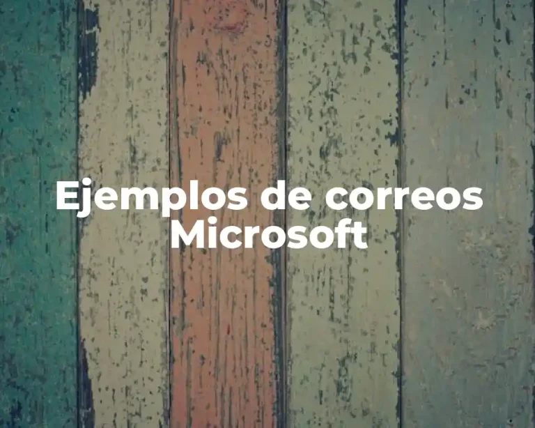 Ejemplos de correos Microsoft