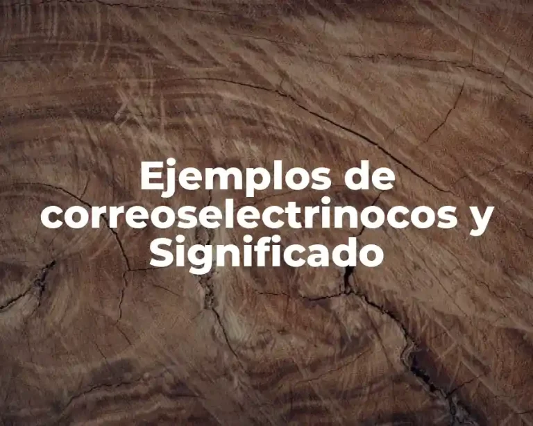Ejemplos de correoselectrinocos y Significado