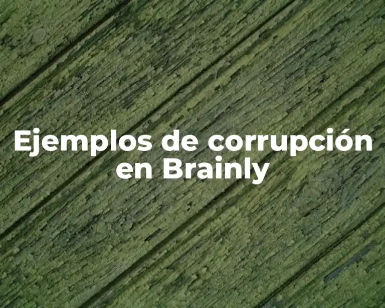 Ejemplos de corrupción en Brainly