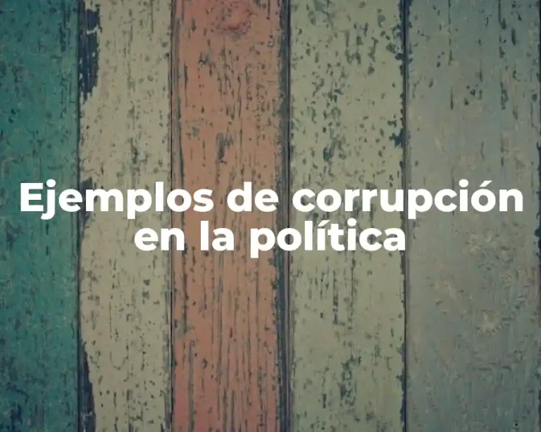 Ejemplos de corrupción en la política