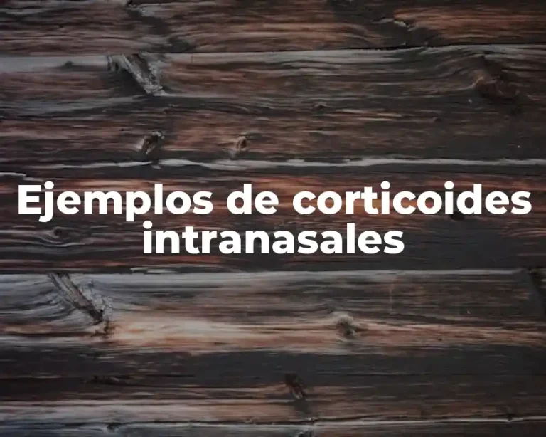 Ejemplos de corticoides intranasales