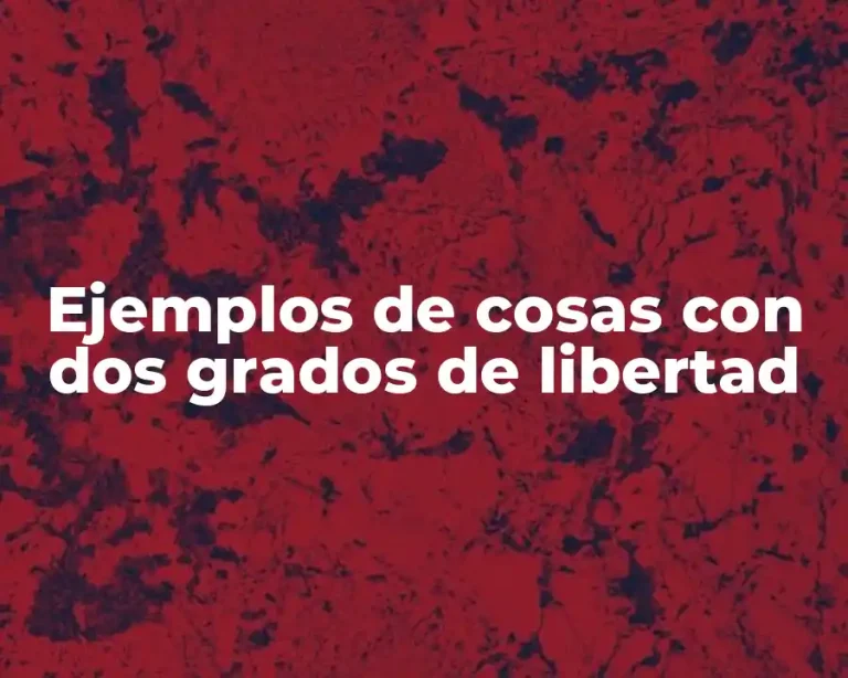 Ejemplos de cosas con dos grados de libertad