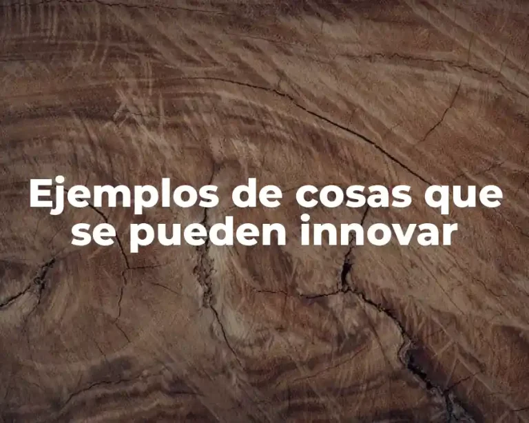 Ejemplos de cosas que se pueden innovar