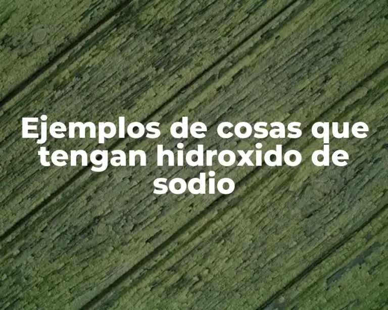 Ejemplos de cosas que tengan hidroxido de sodio
