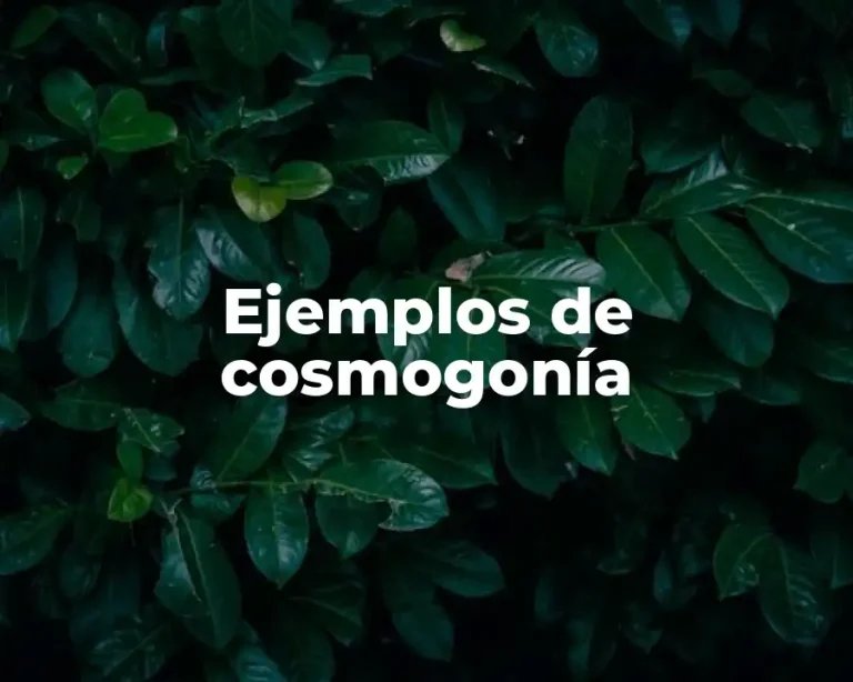 Ejemplos de cosmogonía