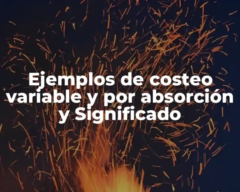 Ejemplos de costeo variable y por absorción y Significado