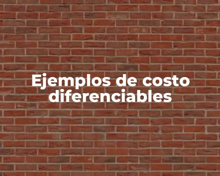 Ejemplos de costo diferenciables
