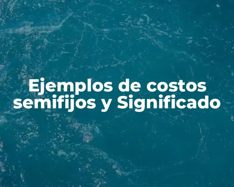 Ejemplos de costos semifijos y Significado