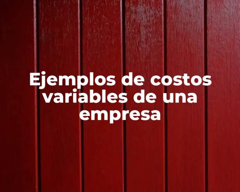 Ejemplos de costos variables de una empresa
