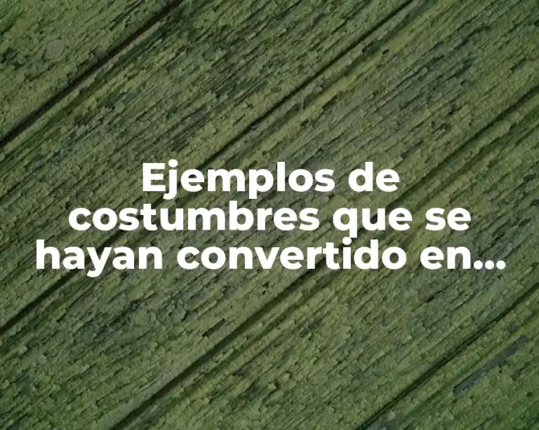 Ejemplos de costumbres que se hayan convertido en derecho