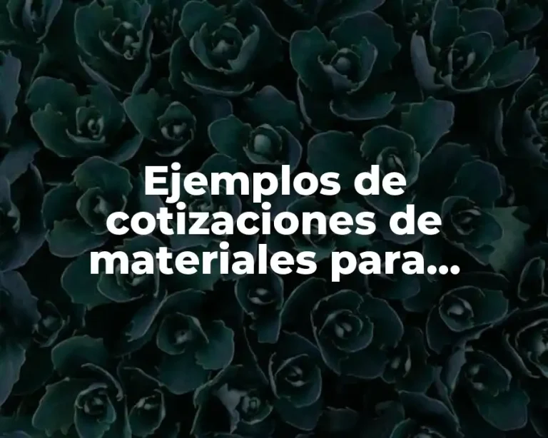 Ejemplos de cotizaciones de materiales para producir señaletica