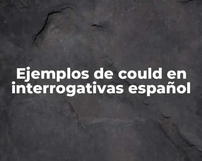 Ejemplos de could en interrogativas español