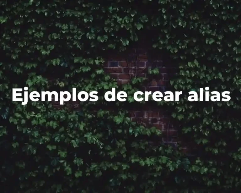 Ejemplos de crear alias