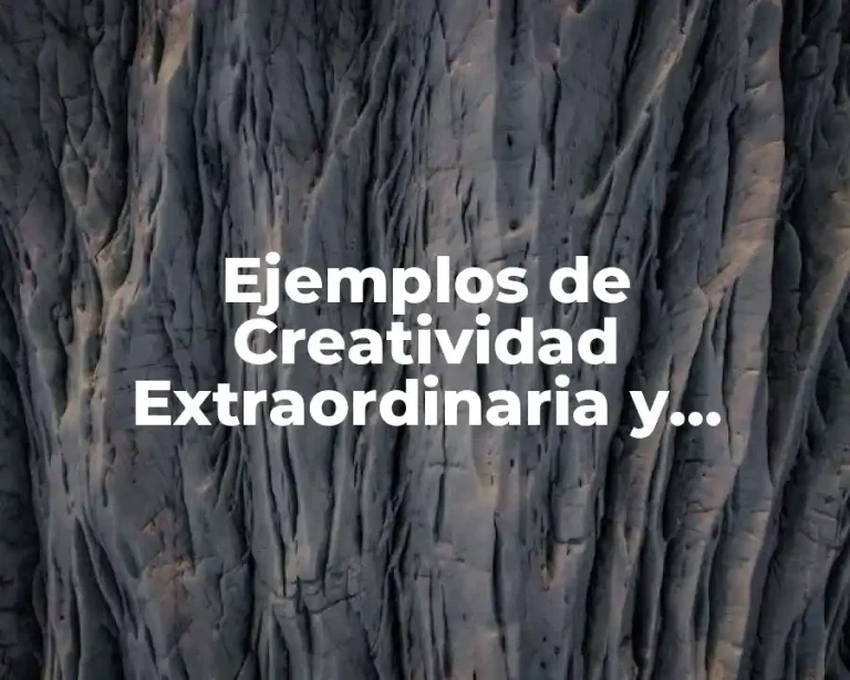Ejemplos de Creatividad Extraordinaria y Significado
