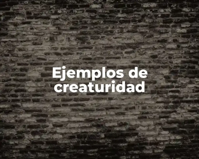 Ejemplos de creaturidad
