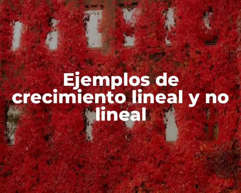 Ejemplos de crecimiento lineal y no lineal
