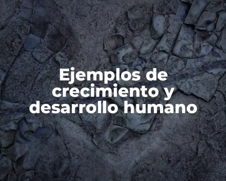 Ejemplos de crecimiento y desarrollo humano
