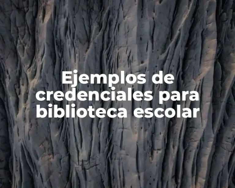 Ejemplos de credenciales para biblioteca escolar