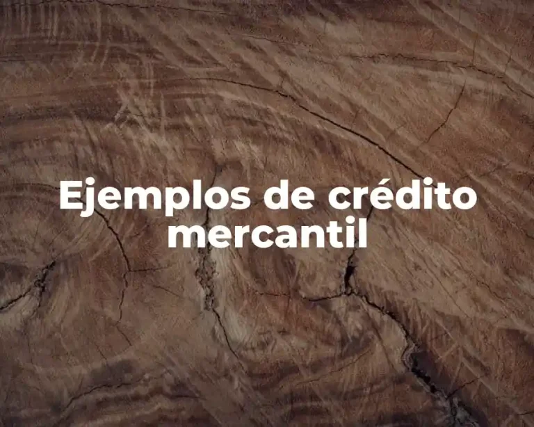 Ejemplos de crédito mercantil